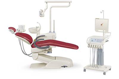 HY-E60 Dental Unit, Mobile Cart Version (integrated dental chair, LED light)